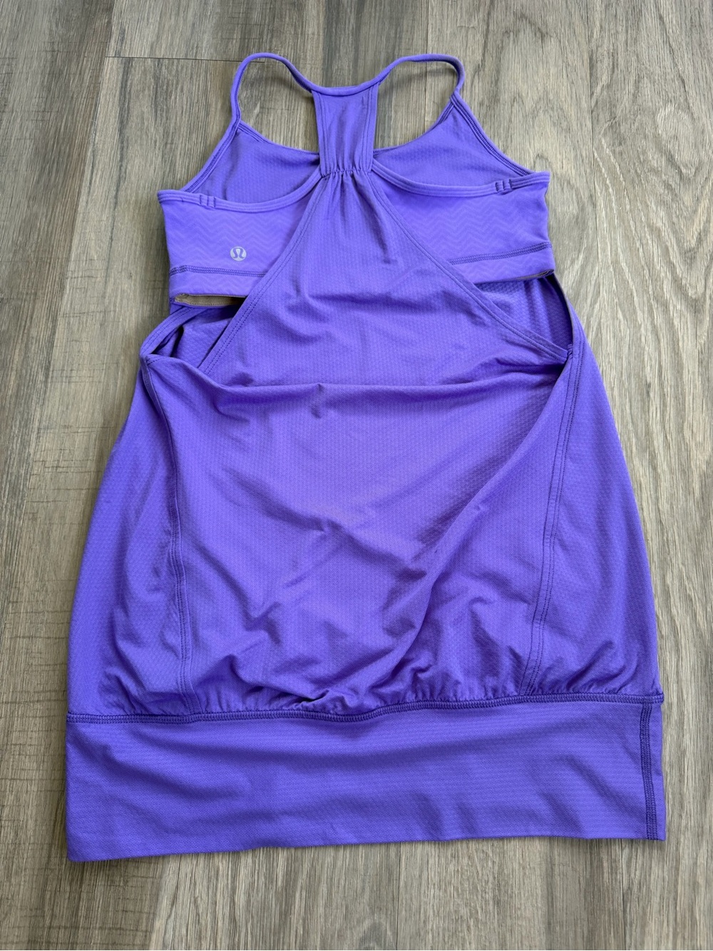 Lululemon "No Limits" 2-in-1 Tank Top in the Power Purple colorway. Size 6
